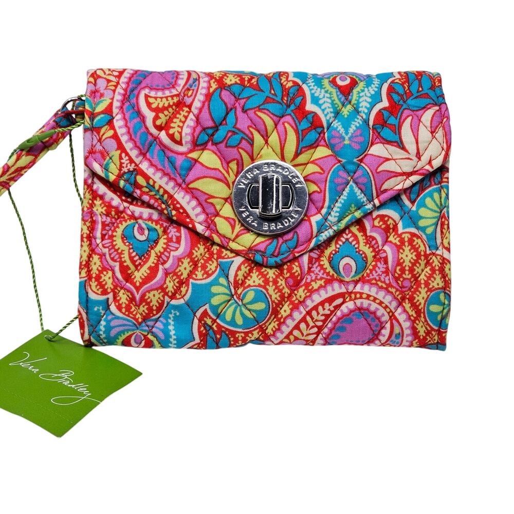 Vera Bradley Wristlet Your Turn Smartphone Paisley In Paradise Wallet Card Coin